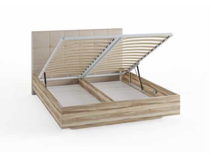 Кровать Сонум Vena Ясмунд + Кашемир Бежевый (с подъемным механизмом) 120х190