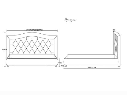 Кровать Димакс Эридан Кварц с подъемным механизмом 120х200