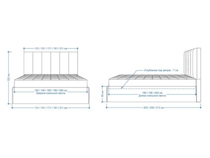 Кровать Lonax Милана велюр Dolly-2 (с подъемным механизмом) 200х195