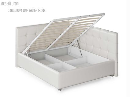 Кровать Nuvola Sabina угловая Velutto 22 (с подъемным механизмом) 90х190