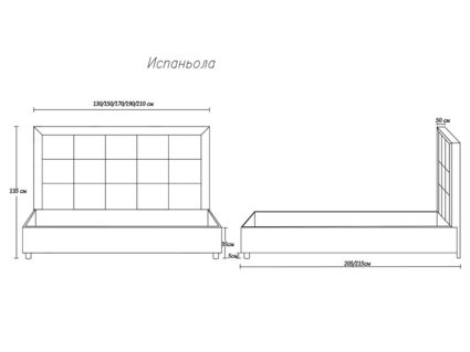 Кровать Димакс Испаньола Крем с подъемным механизмом 140х190