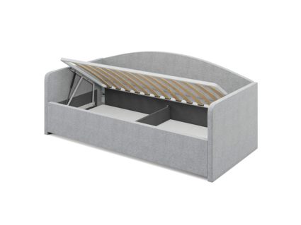 Кровать Сонум Uno Кашемир Светло-серый (с подъемным механизмом) 80х190