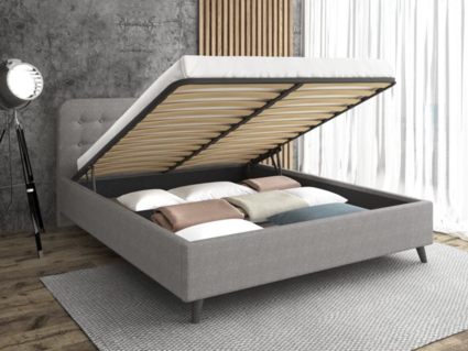 Кровать Sontelle Style Kipso Malta grey с подъемным механизмом 140х190